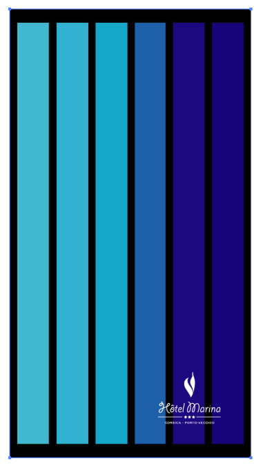 Serviette de plage bleu